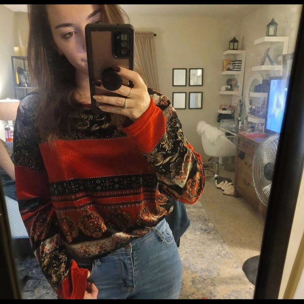 Velvet Holiday Sweater